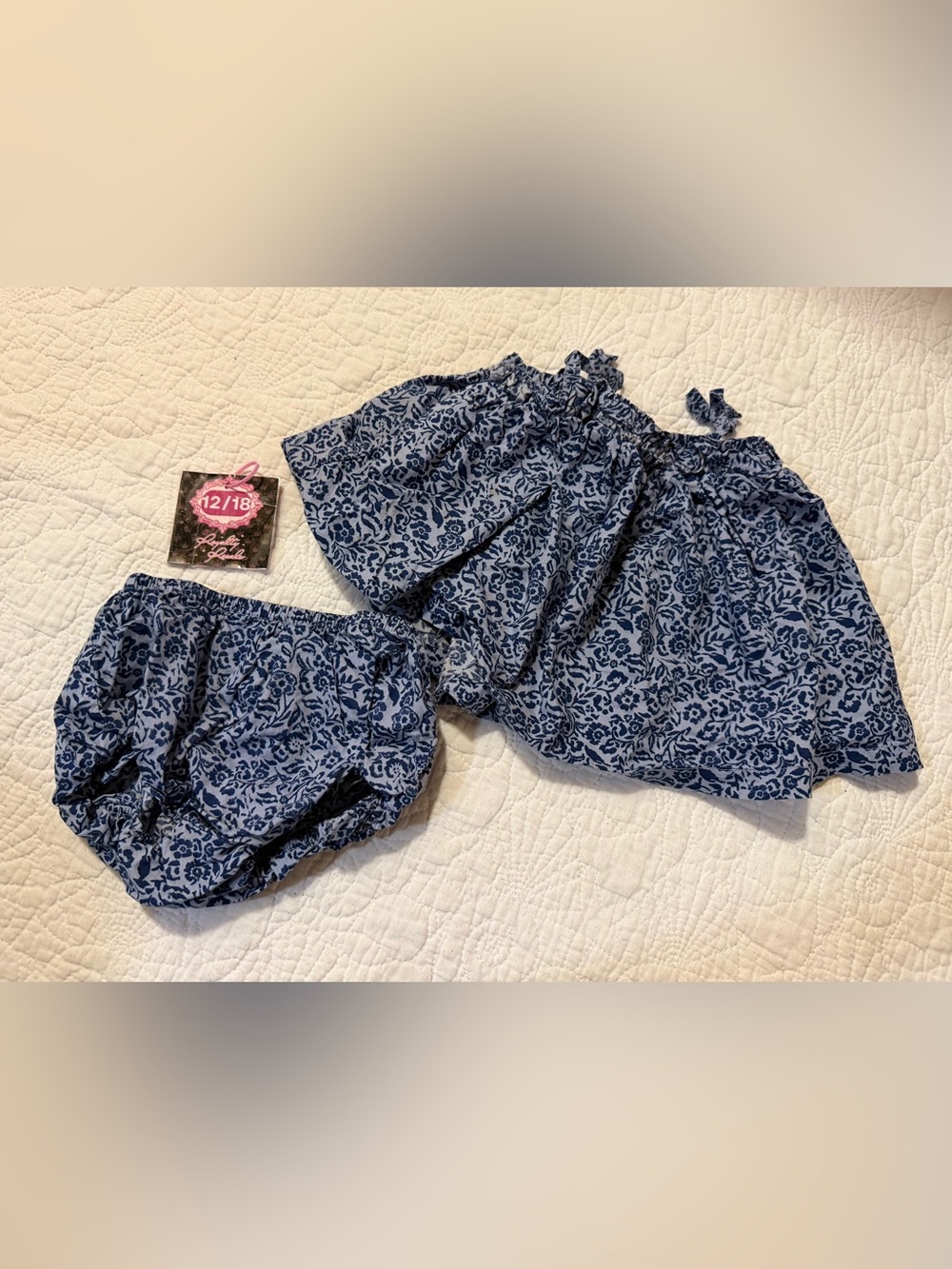 Carter's Blue Floral Two-Piece Kids Pajama Set